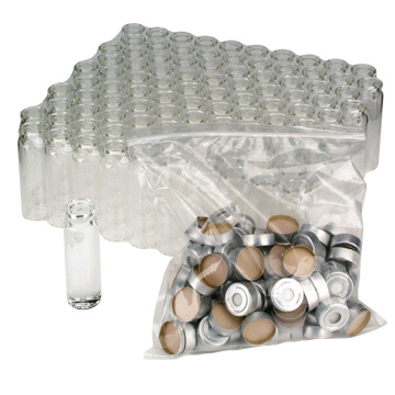 WHEATON 頂空進(jìn)樣瓶方便包 20mL PTFE/灰色丁基橡膠蓋墊 100個(gè)/盒