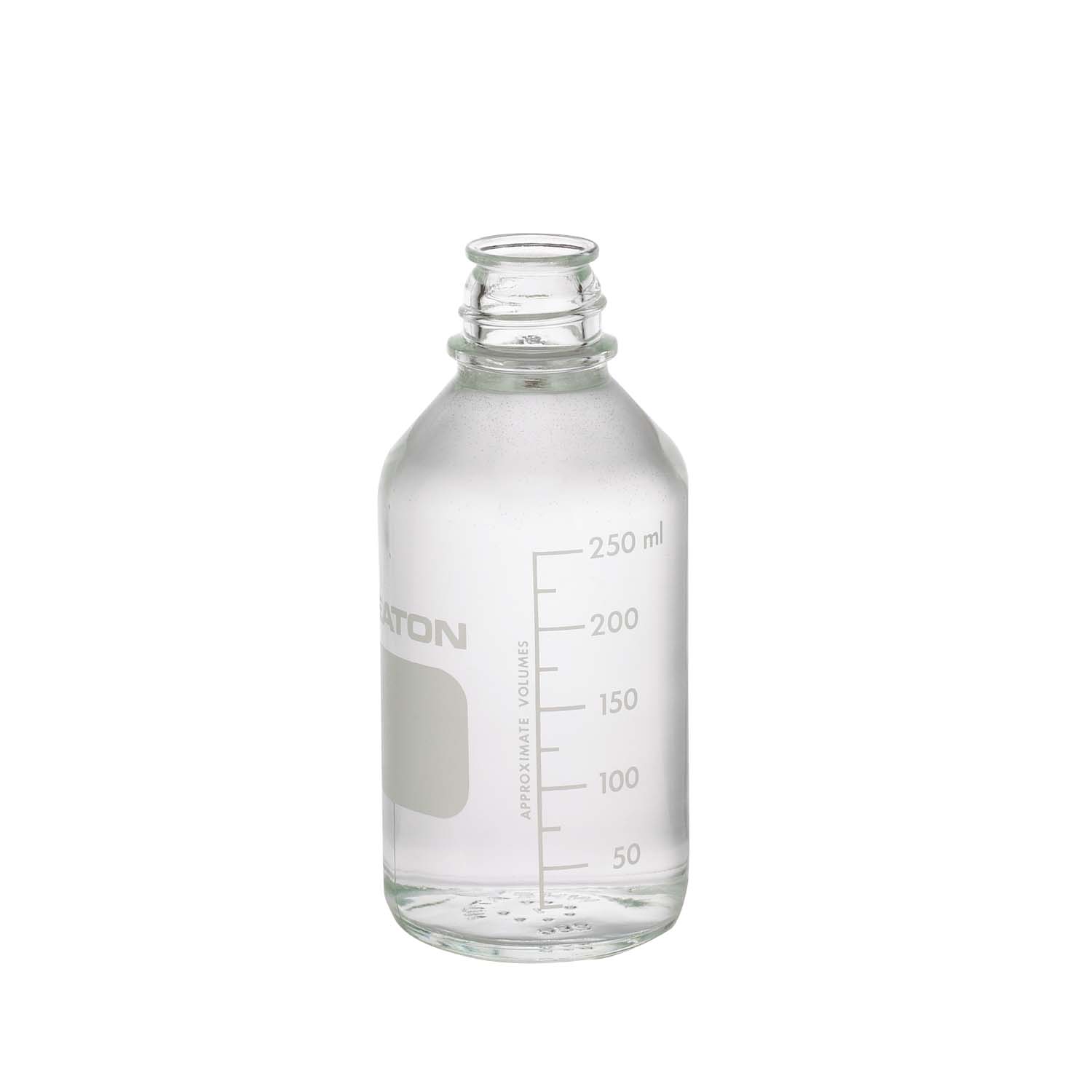 WHEATON 250mL 無色透明帶刻度培養(yǎng)基瓶 無蓋 48個/盒