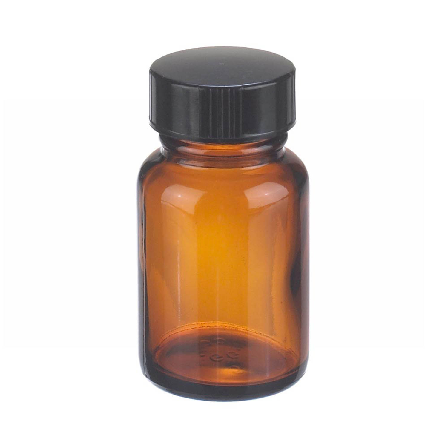 WHEATON 30mL 棕色廣口瓶 黑色酚醛樹脂蓋 聚乙烯圓錐墊 24個/盒