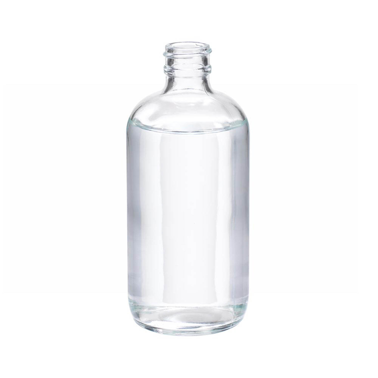 WHEATON 250mL 無色透明波士頓圓形瓶 無蓋 108個/盒